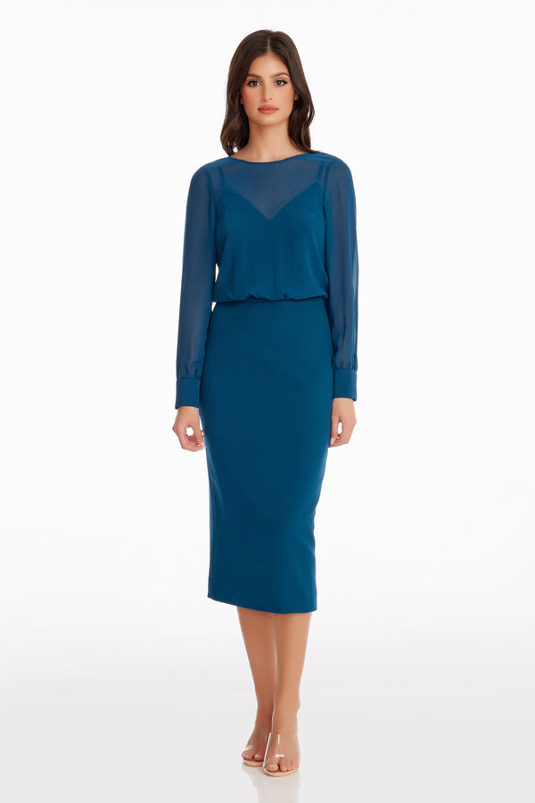 PILAR DRESS / PEACOCK BLUE