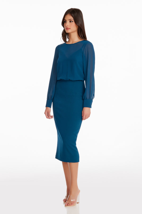 PILAR DRESS / PEACOCK BLUE