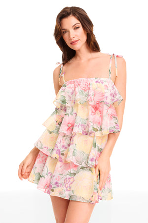 PIXIE DRESS / IVORY MULTI