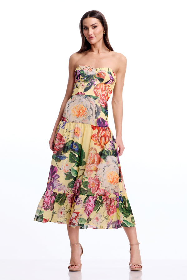 Prescott Dress / GOLDEN FLORAL MULTI