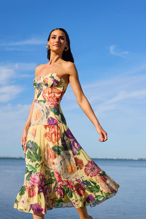 Prescott Dress / GOLDEN FLORAL MULTI