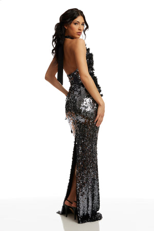 Priscilla Dress / GUNMETAL