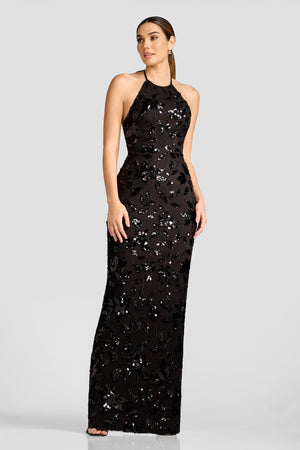 Raven Dress / BLACK-MOCHA
