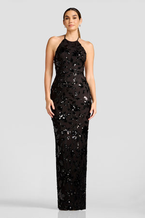 Raven Dress / BLACK-MOCHA