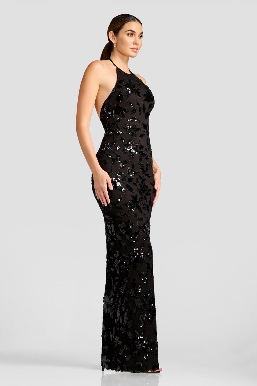 Raven Dress / BLACK-MOCHA