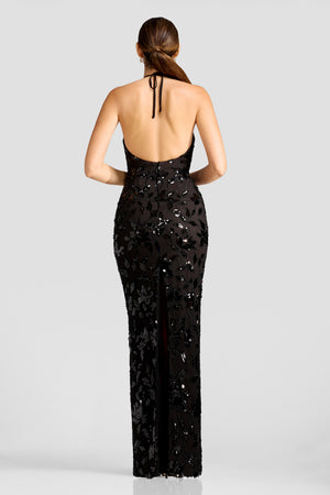 Raven Dress / BLACK-MOCHA