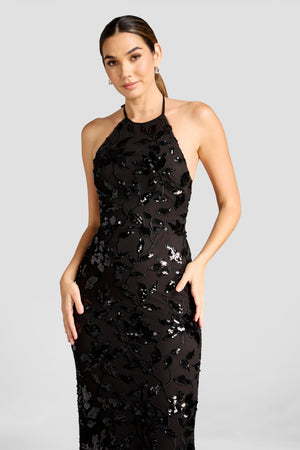 Raven Dress / BLACK-MOCHA