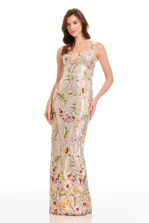 REESE DRESS / CHAMPAGNE MULTI