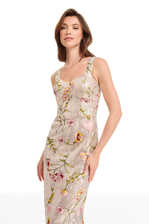 REESE DRESS / CHAMPAGNE MULTI