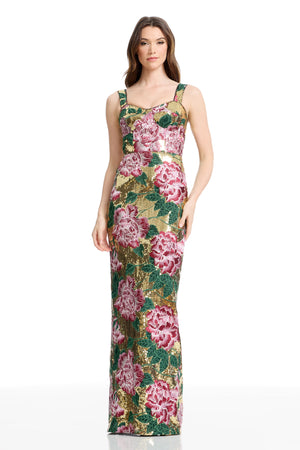 REESE DRESS / GOLD MULTI