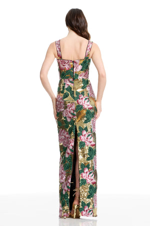 REESE DRESS / GOLD MULTI