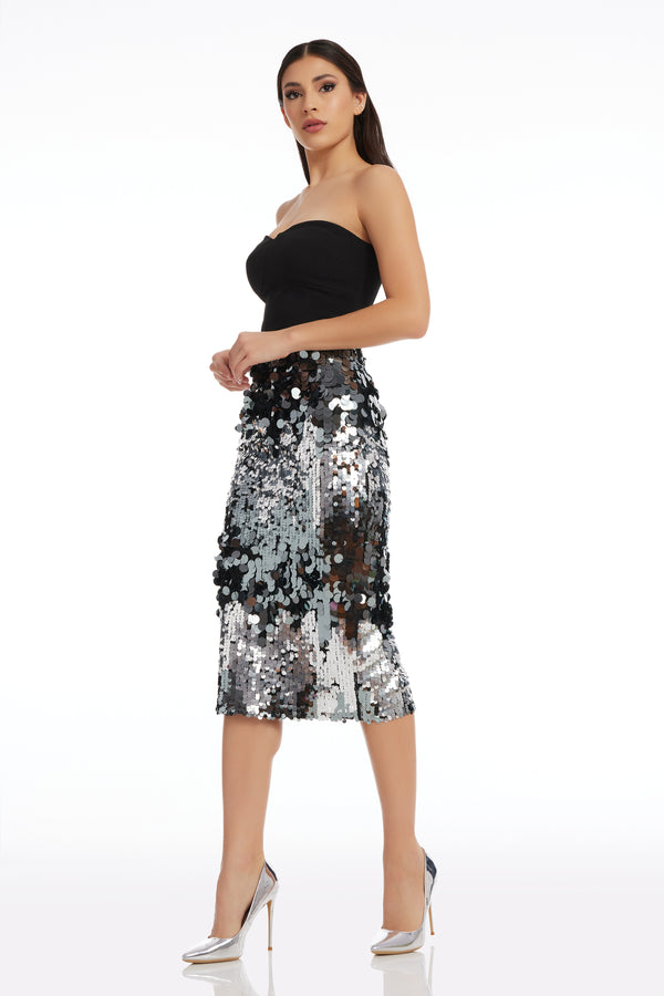 dress the population robyn Dress The Population Robin Sequin Midi Dress