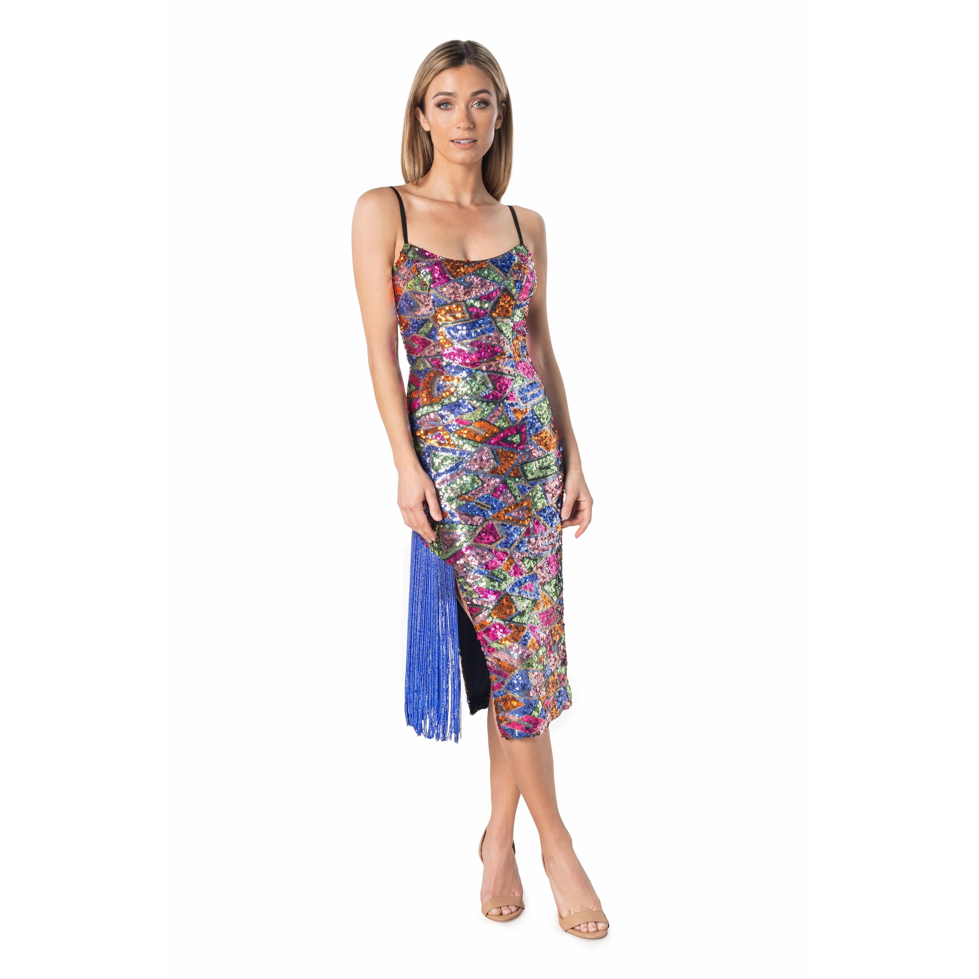 Milly slip sequin deals dress