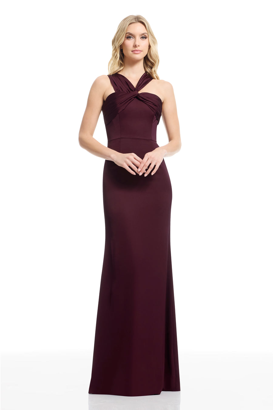 dress the population rosalie Dress the Population Rosalia Sleeveless Satin Gown in Dark Cherry at Nordstrom, Size Xx-Large
