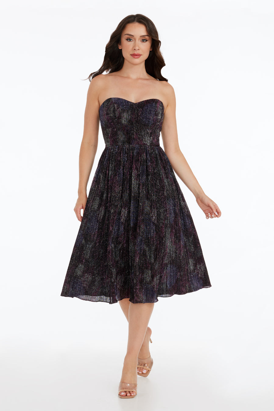 Rosalie Dress / EGGPLANT MULTI