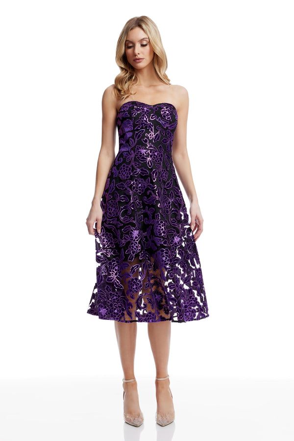 Sadie Dress / BURGUNDY-BLACK
