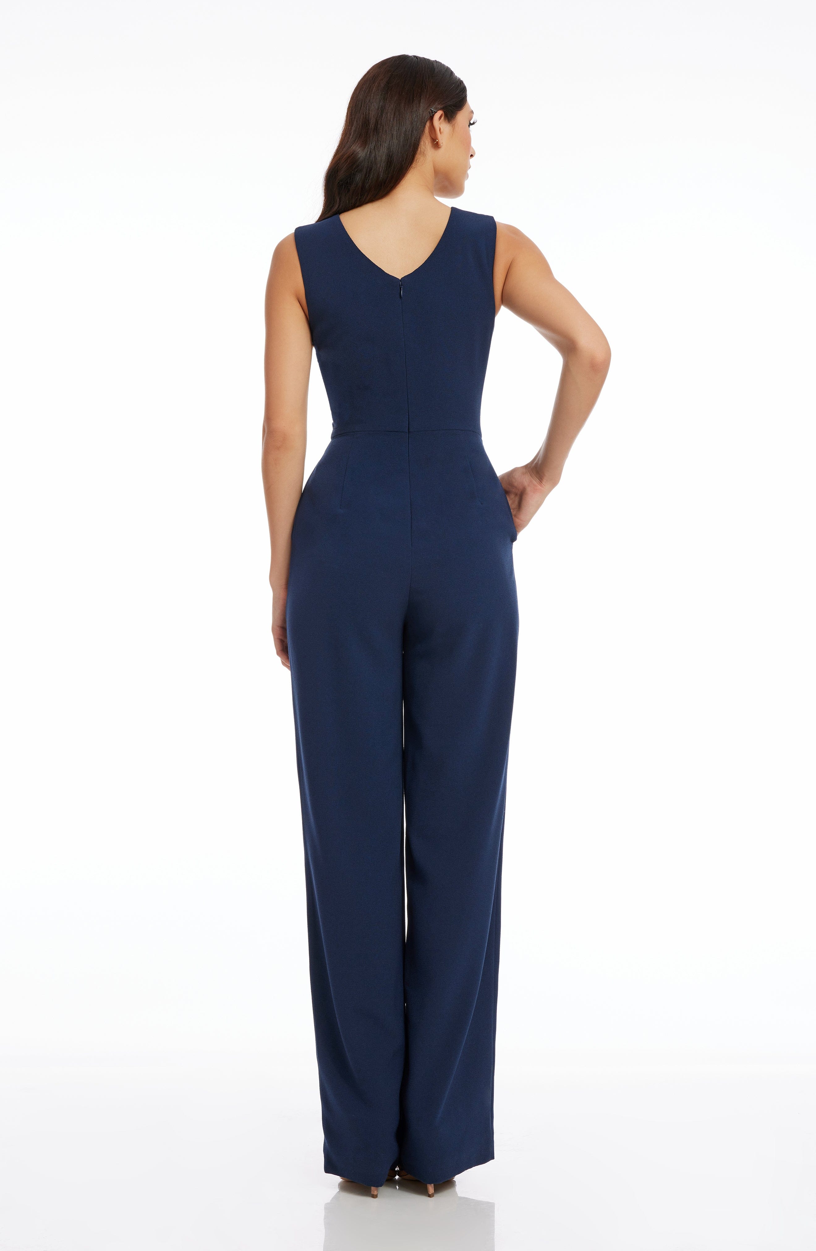 dress the population romy jumpsuit Dress the Population Sandra Jumpsuit - Black