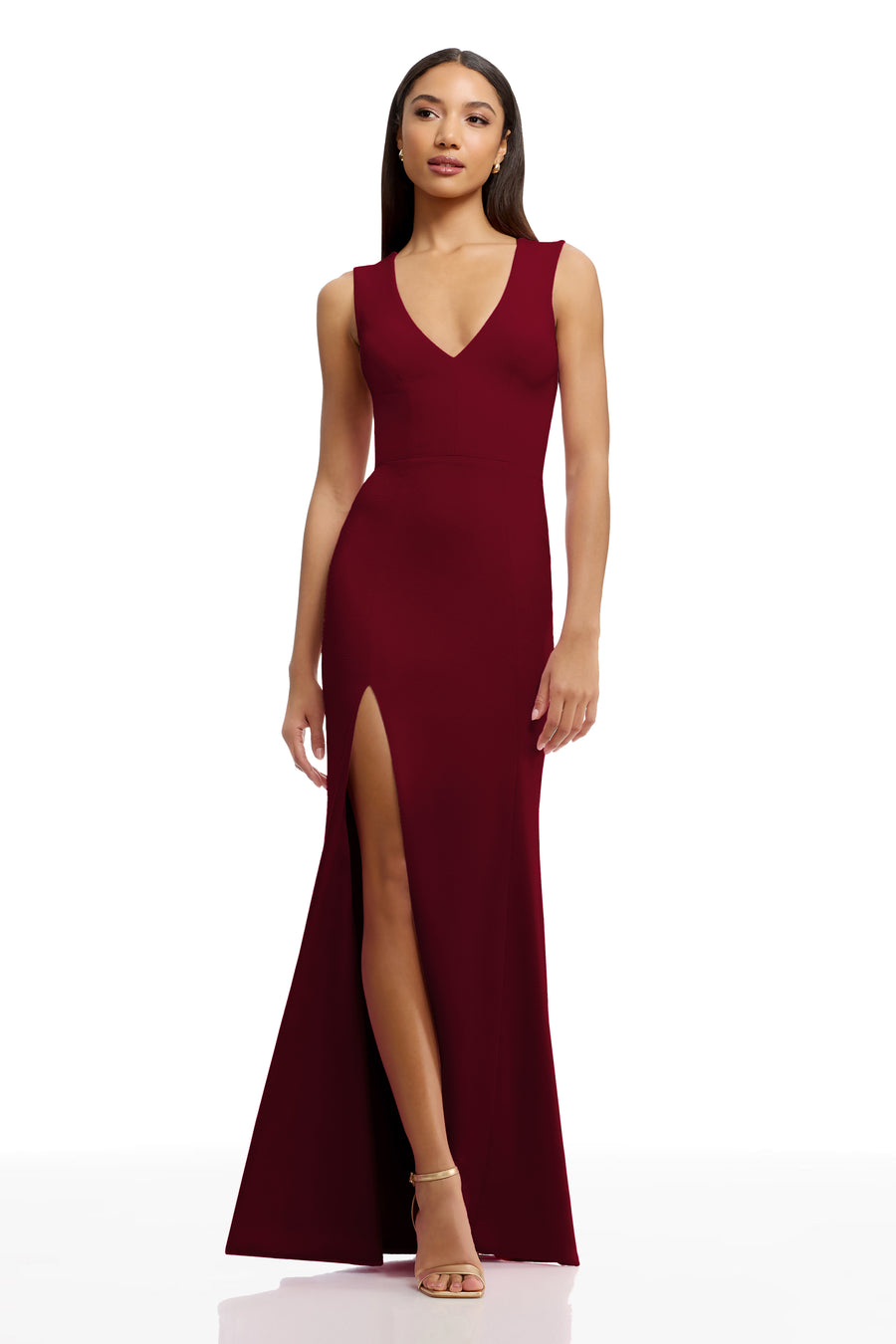 dress the population zahrah gown Dress the Population | Dresses | Dress The Population Womens Zahrah Tiered Pleated Rose Satin Evening Gown Medium