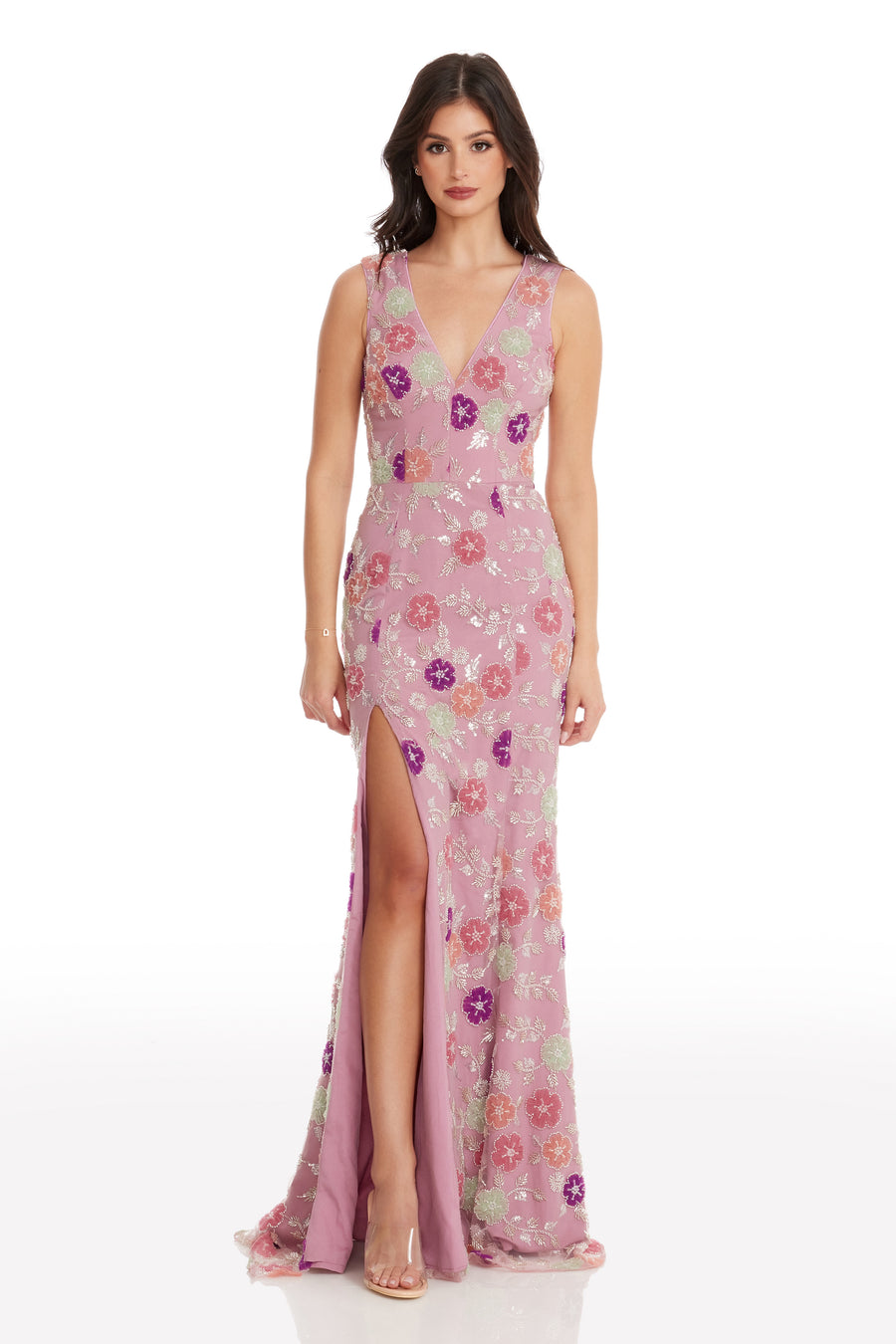 Sandra Floral Gown XXL / ORCHID MULTI Sandra Floral Gown XXL / ORCHID MULTI