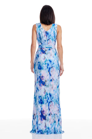 Sandra Gown / PALE BLUE MULTI