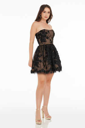 Sasha Dress / BLACK-NUDE