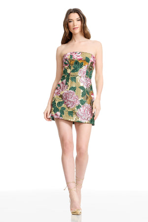 SCOTTIE DRESS / GOLD MULTI