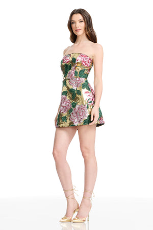 SCOTTIE DRESS / GOLD MULTI