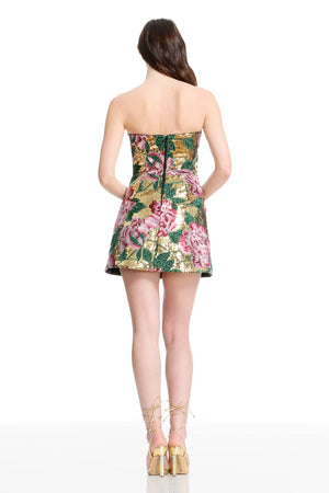 SCOTTIE DRESS / GOLD MULTI