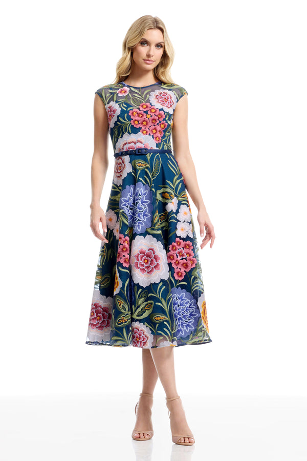 SERENITY DRESS / NAVY MULTI