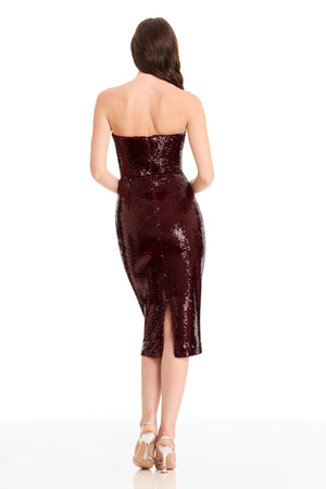 SHAILENE DRESS / DARK RUBY