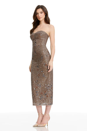 SHAILENE DRESS / BRONZE MULTI