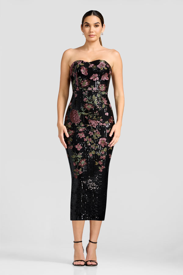 Shailene Dress / BLACK MULTI