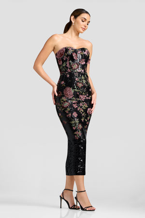 Shailene Dress / BLACK MULTI