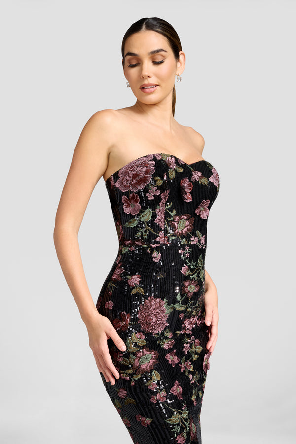 Shailene Dress / BLACK MULTI