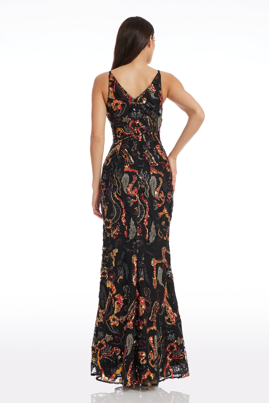 Sharon Dress / BLACK MULTI