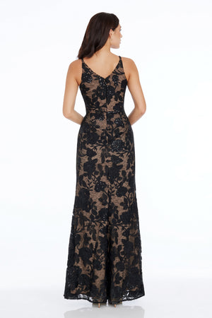 Sharon Dress / BLACK MULTI