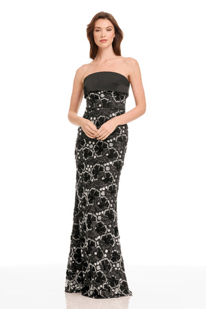 SHAY DRESS / BLACK-SILVER