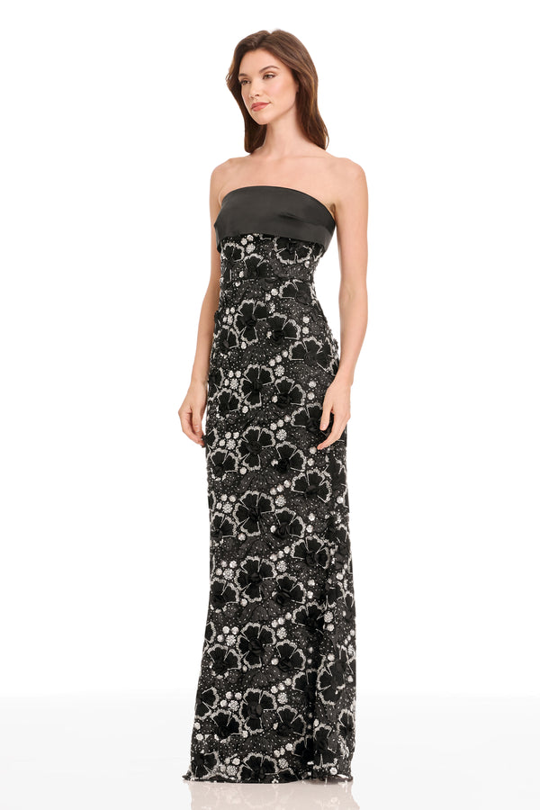 SHAY DRESS / BLACK-SILVER