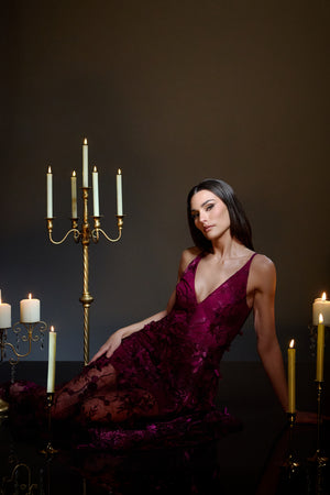 Sidney Gown / DARK MAGENTA
