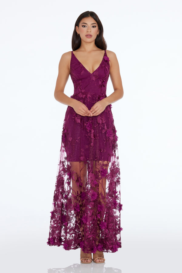 Sidney Gown / DARK MAGENTA