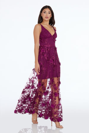 Sidney Gown / DARK MAGENTA