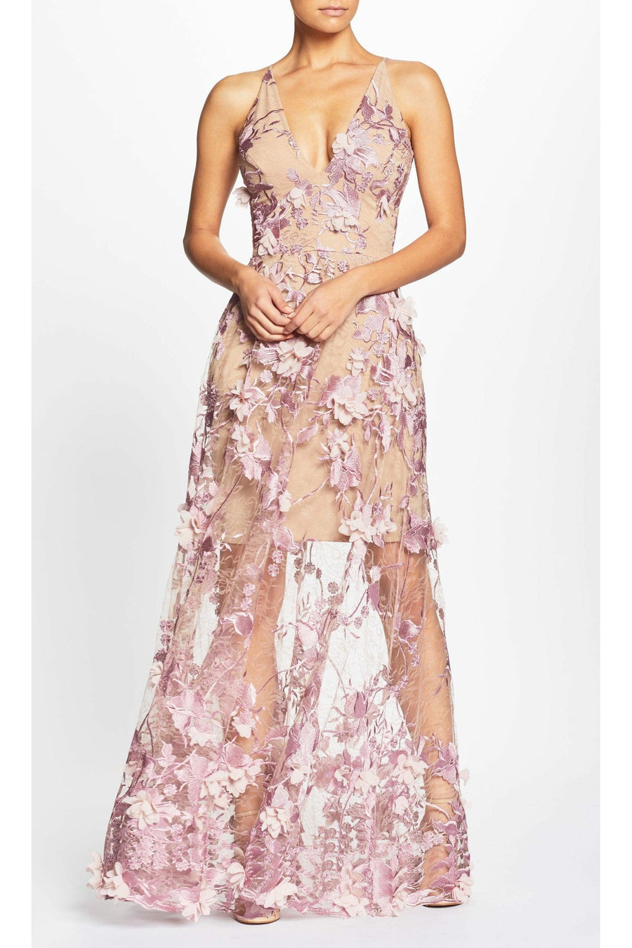 Dress The Population Sidney Gown - Pink Dress The Population Sidney Gown - Pink