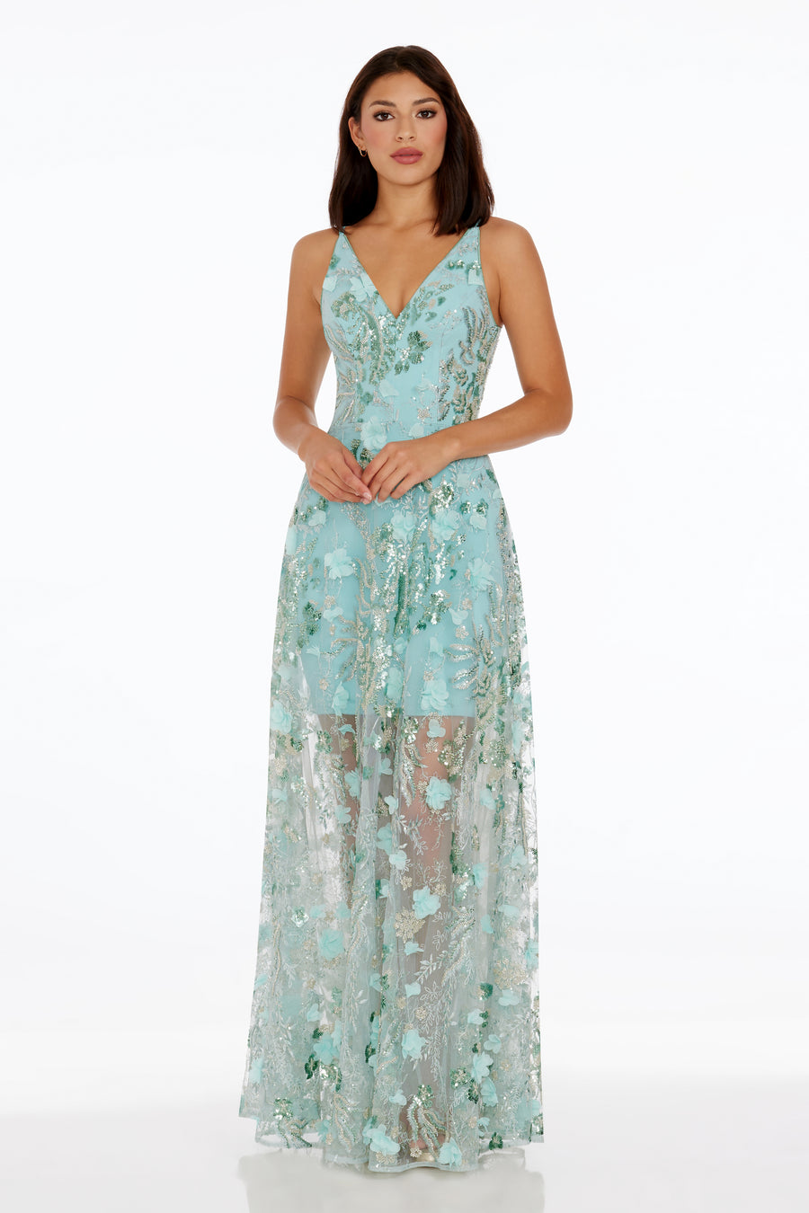 Sidney Dress / SEAFOAM MULTI