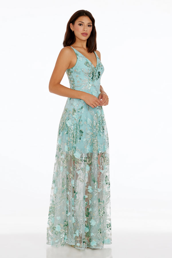Sidney Dress / SEAFOAM MULTI