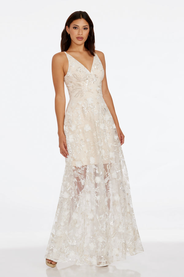 Sidney Dress / WHITE MULTI