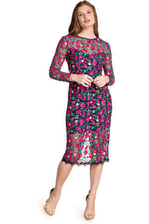 Sophia Dress / NAVY MULTI