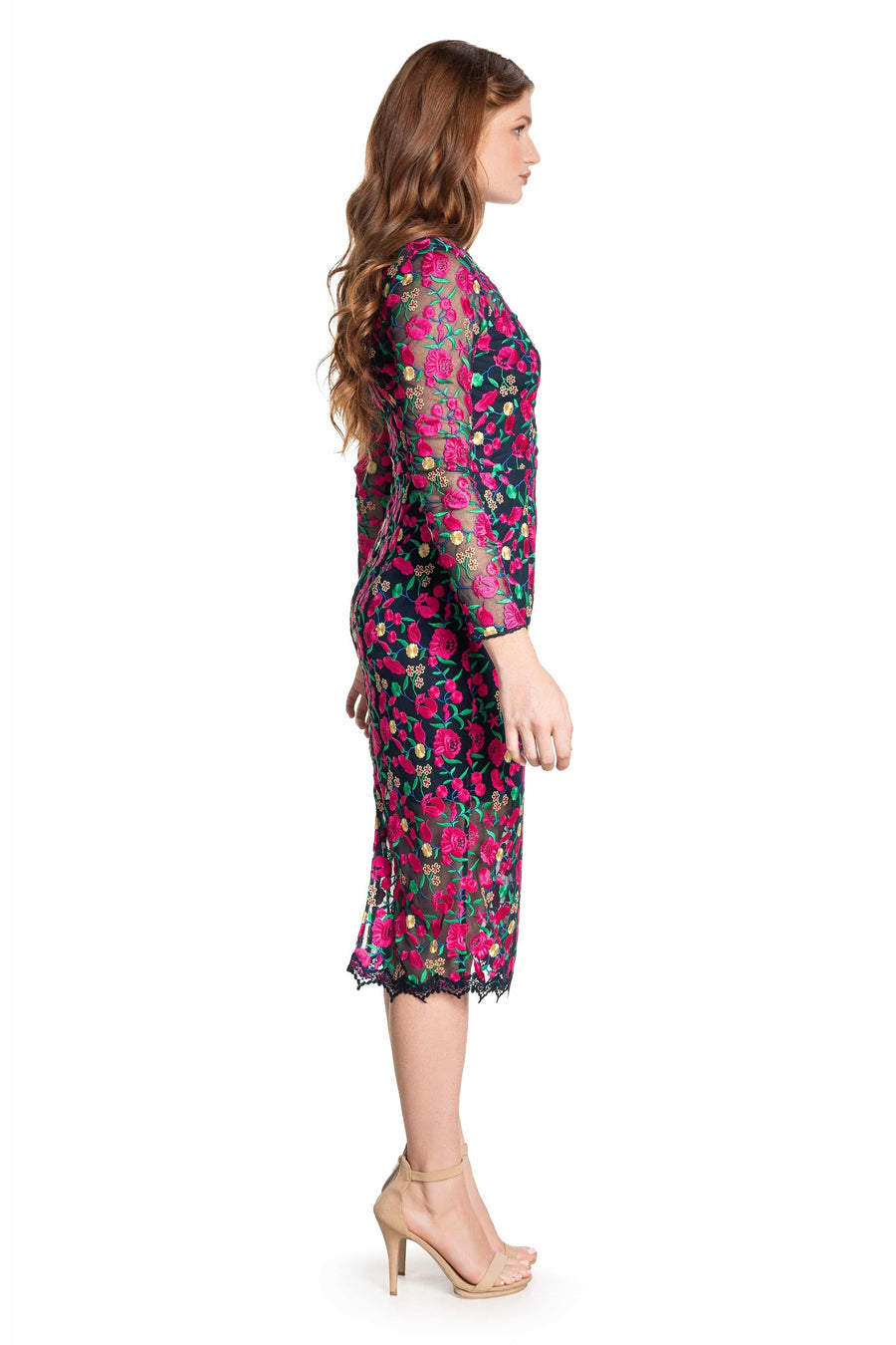 Sophia Dress / NAVY MULTI