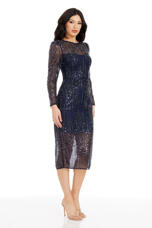 SOPHIA DRESS / MIDNIGHT BLUE M