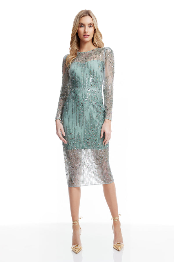 Sophia Dress / SAGE MULTI