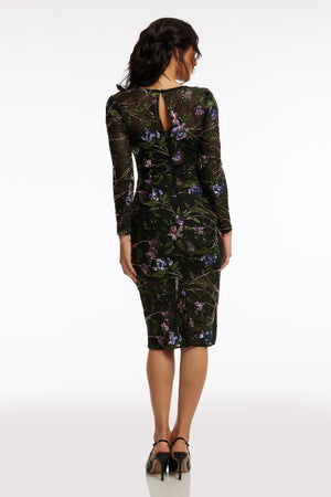 Sophia Dress / BLACK MULTI